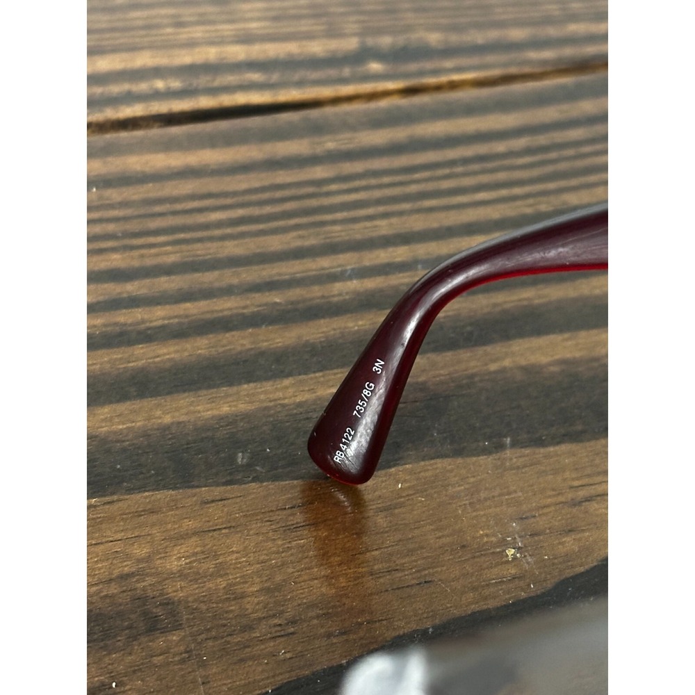 Ray-Ban RB4122-735/8G Men's Polished Purple-Reddish Rectangular Eyeglasses Frame - Picture 4 of 6